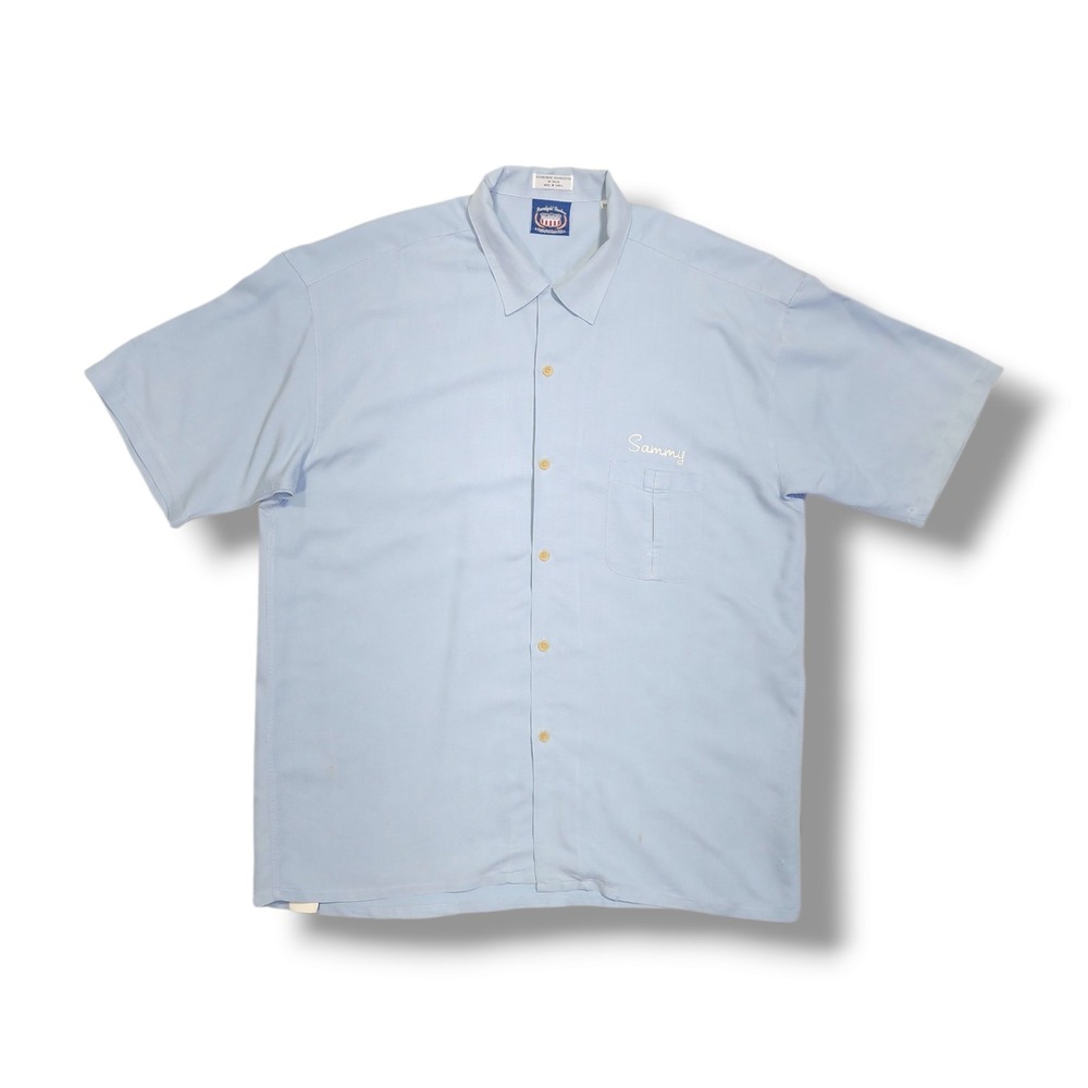 VINTAGE Chicago Cubs‎ Button Soprano Moonlight Graham Blue Shirt Men's 2XL